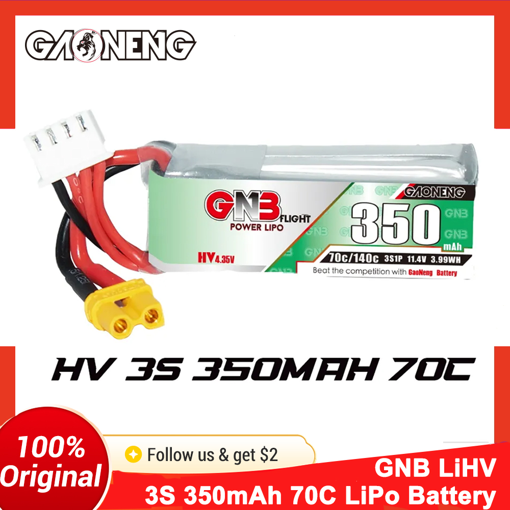 Drone Battery Li-Ion - Gaoneng GNB 350mAh 3S 70C LiPo-batterij