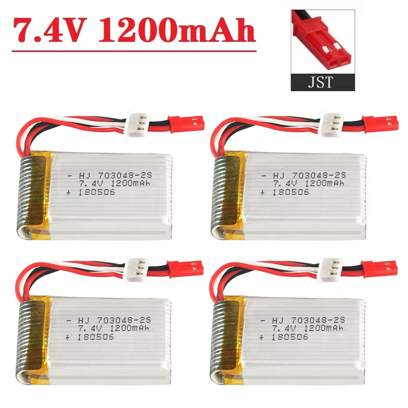 Drone Battery Li-Ion - Lipo-batterij 2S 7,4V 1200mAh 703048 Voor