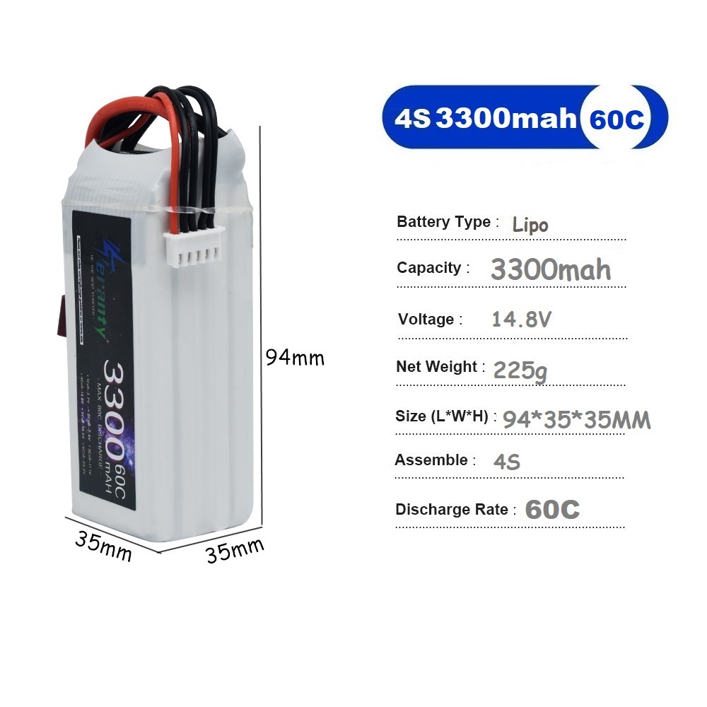 Lipo Oplaadbare Batterij 4S 33 - Drone Battery Connector recensie en prijs