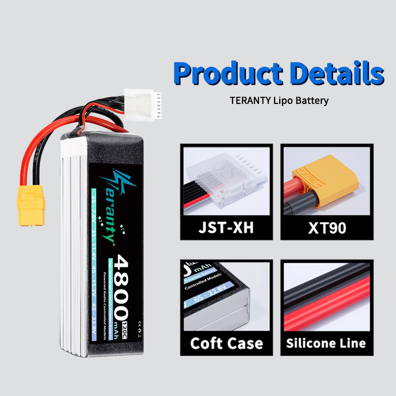 TERANTY 6S 4800mAh Lipo Batter - Drone Battery Connector recensie en prijs